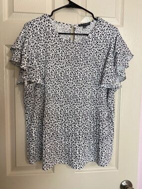 Papell Flutter Sleeve Sz L